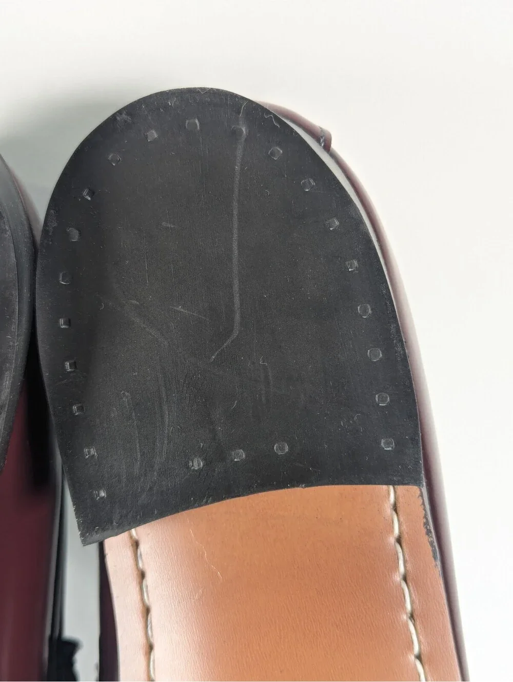 Mens 11EE Penny Loafer STUART McGUIRE Burgundy NWOB Leather Classic Dress Shoe